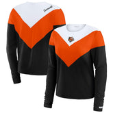 Cincinnati Bengals WEAR by Erin Andrews Women's Plus Size Chevron Tri-Blend Long Sleeve T-Shirt - Black/Orange - NFL