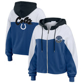 Indianapolis Colts WEAR by Erin Andrews Women's Plus Size Color Block Full-Zip Hoodie - Royal - NFL