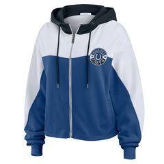 Indianapolis Colts WEAR by Erin Andrews Women's Plus Size Color Block Full-Zip Hoodie - Royal - NFL