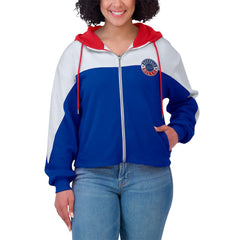 Buffalo Bills WEAR by Erin Andrews Women's Plus Size Color Block Full-Zip Hoodie - Royal - NFL