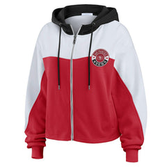 San Francisco 49ers WEAR by Erin Andrews Women's Plus Size Color Block Full-Zip Hoodie - Scarlet - NFL