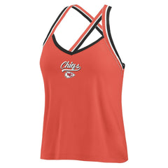 Kansas City Chiefs WEAR by Erin Andrews Women's Cross Strap Tri-Blend Tank Top - Red - NFL