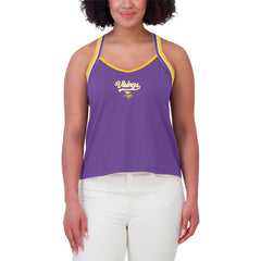 Minnesota Vikings WEAR by Erin Andrews Women's Cross Strap Tri-Blend Tank Top - Purple - NFL