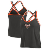 Cincinnati Bengals WEAR by Erin Andrews Women's Cross Strap Tri-Blend Tank Top - Black - NFL