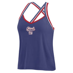 New York Giants WEAR by Erin Andrews Women's Cross Strap Tri-Blend Tank Top - Royal - NFL