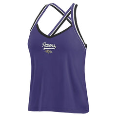 Baltimore Ravens WEAR by Erin Andrews Women's Cross Strap Tri-Blend Tank Top - Purple - NFL