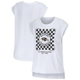 Baltimore Ravens WEAR by Erin Andrews Women's Checker Muscle Tank Top - White - NFL
