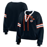 Chicago Bears WEAR by Erin Andrews Women's Lace-Up Sweater - Navy - NFL