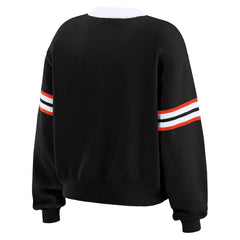 Cincinnati Bengals WEAR by Erin Andrews Women's Lace-Up Sweater - Black - NFL