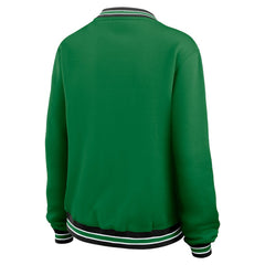 New York Jets WEAR by Erin Andrews Women's Oversized Long Sleeve V-Neck Sweatshirt - Green - NFL