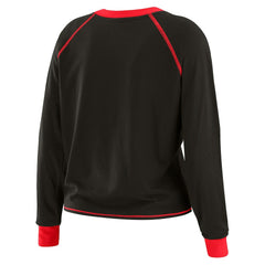 Kansas City Chiefs WEAR by Erin Andrews Women's Tie-Front Long Sleeve T-Shirt - Black - NFL