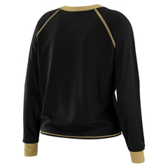 New Orleans Saints WEAR by Erin Andrews Women's Tie-Front Long Sleeve T-Shirt - Black - NFL