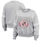 Tampa Bay Buccaneers WEAR by Erin Andrews Women's Cropped Pullover Sweatshirt - Heather Gray - NFL