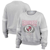 Arizona Cardinals WEAR by Erin Andrews Women's Cropped Pullover Sweatshirt - Heather Gray - NFL