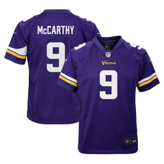 J.J. McCarthy Minnesota Vikings Youth Game Jersey - Purple - Nike