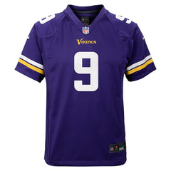 J.J. McCarthy Minnesota Vikings Youth Game Jersey - Purple - Nike