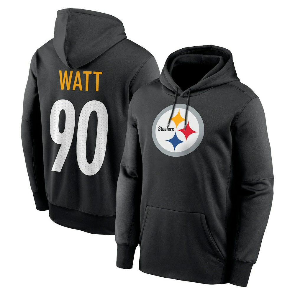 T.J. Watt Pittsburgh Steelers Player Name & Number Therma Hoodie - Black - Nike