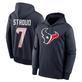 C.J. Stroud Houston Texans Player Name & Number Therma Hoodie - Navy - Nike