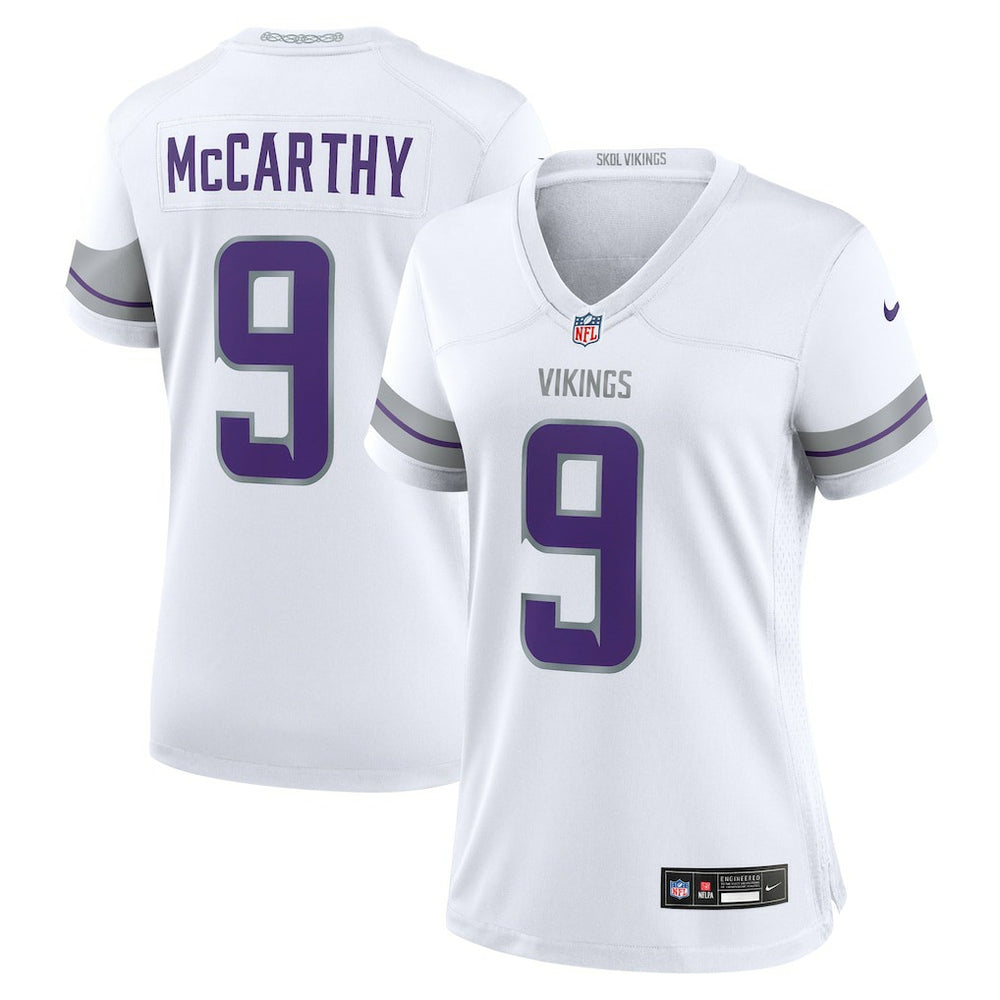 J.J. McCarthy Minnesota Vikings Women's Alternate Game Player Jersey - White - Nike