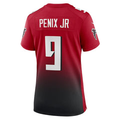 Michael Penix Jr. Atlanta Falcons Women's Alternate Game Jersey - Red - Nike