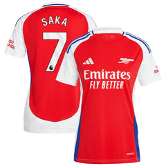 Adidas - Bukayo Saka Arsenal Women's 2024/25 Home Replica Player Jersey – Red