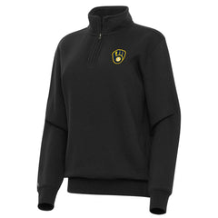 Milwaukee Brewers Antigua Women's Victory Quarter-Zip Sweatshirt Online