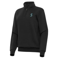 Seattle Mariners Antigua Women's Victory Quarter-Zip Sweatshirt Discount