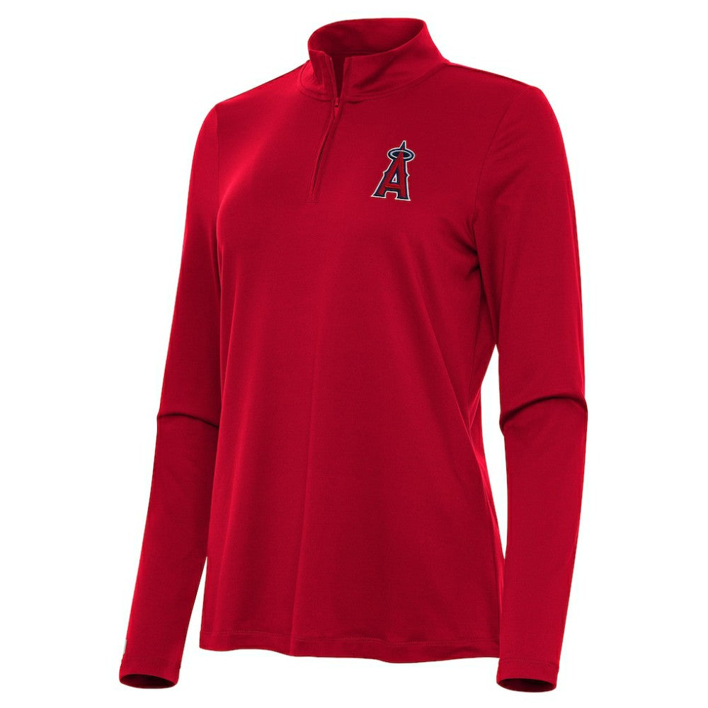 Los Angeles Angels Antigua Women's Reprocess Quarter-Zip Top - Red Near Me