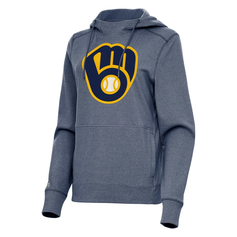 Milwaukee Brewers Antigua Women's Justice Pullover Hoodie Online