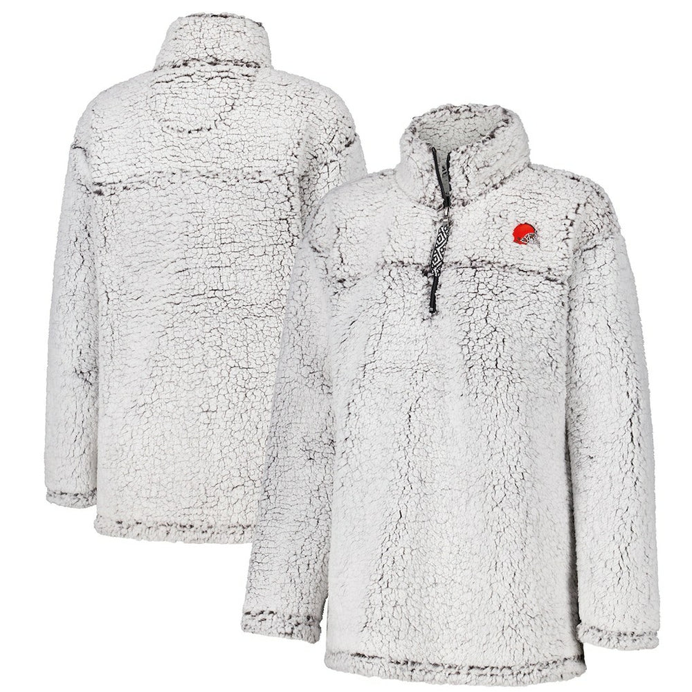 Cleveland Browns G-III 4Her by Carl Banks Women's Sherpa Full-Zip Jacket - Gray - NFL