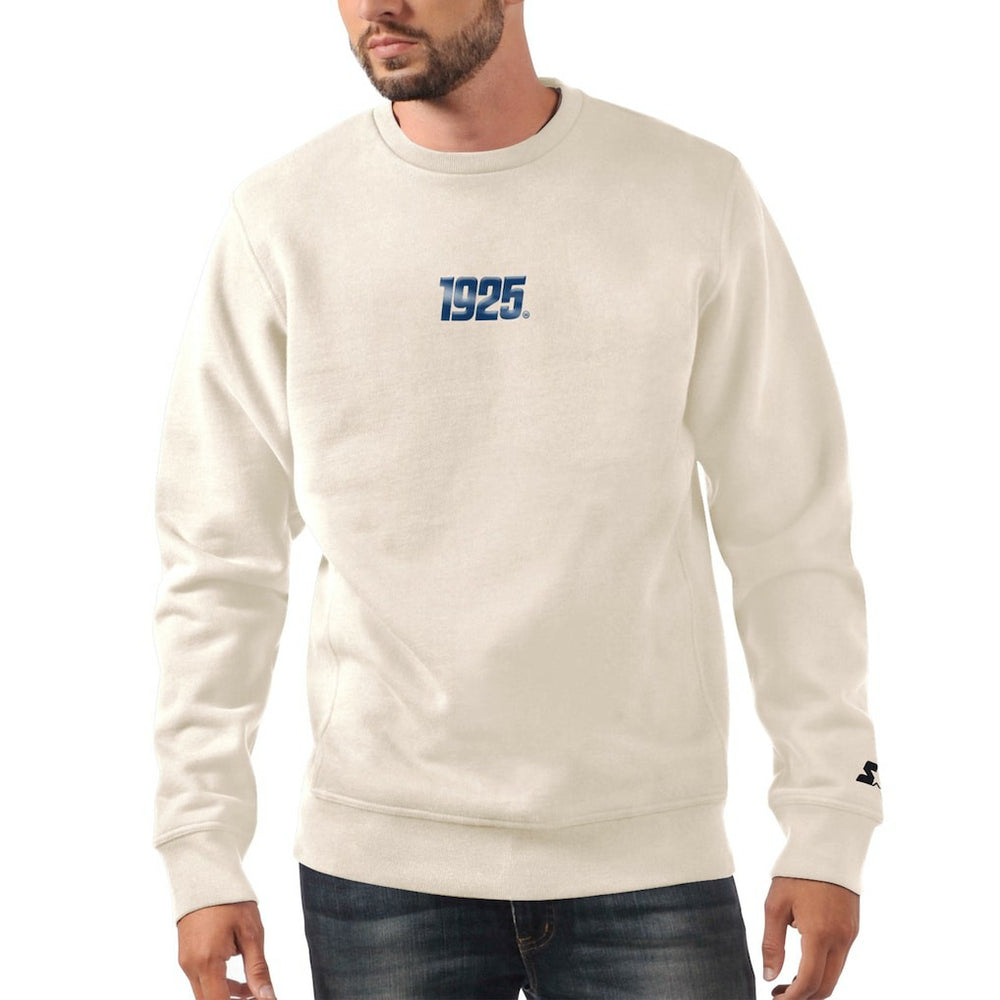 New York Giants Starter 1925 Collection Long Sleeve Pullover Sweatshirt - Oatmeal - NFL