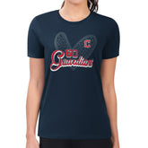 Cleveland Guardians G-III 4Her by Carl Banks Women's Super-Slim Fit Lightweight Leopard Heart T-Shirt Discount