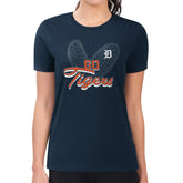 Detroit Tigers G-III 4Her by Carl Banks Women's Super-Slim Fit Lightweight Leopard Heart T-Shirt Discount