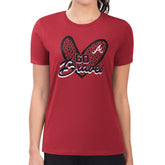 Atlanta Braves G-III 4Her by Carl Banks Women's Super-Slim Fit Lightweight Leopard Heart T-Shirt Near Me