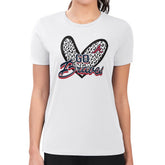Atlanta Braves G-III 4Her by Carl Banks Women's Super-Slim Fit Lightweight Leopard Heart T-Shirt Discount
