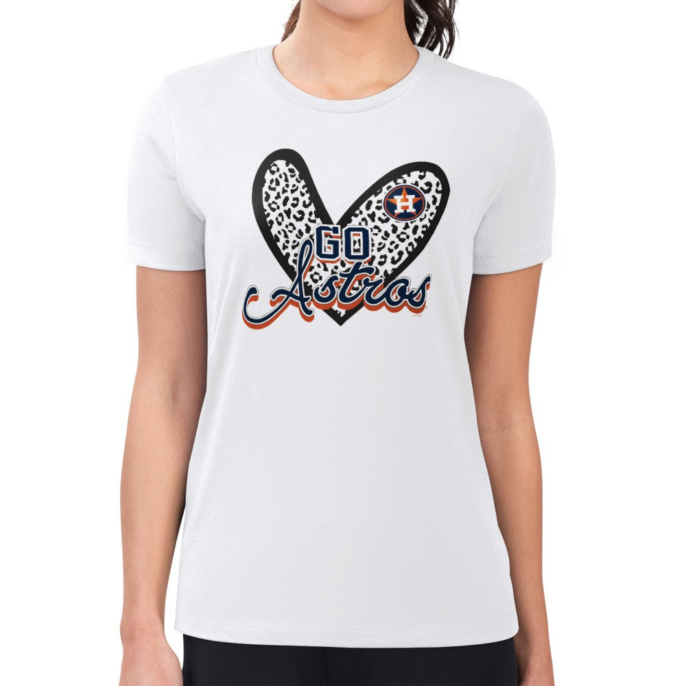 Houston Astros G-III 4Her by Carl Banks Women's Super-Slim Fit Lightweight Leopard Heart T-Shirt Online