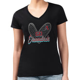 Arizona Diamondbacks G-III 4Her by Carl Banks Women's Super-Slim Fit Lightweight Leopard Heart V-Neck T-Shirt Sale