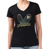 Athletics G-III 4Her by Carl Banks Women's Super-Slim Fit Lightweight Leopard Heart V-Neck T-Shirt Online
