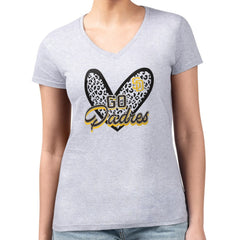 San Diego Padres G-III 4Her by Carl Banks Women's Super-Slim Fit Lightweight Leopard Heart V-Neck T-Shirt Near Me