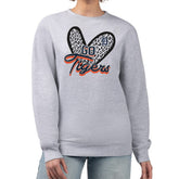 Detroit Tigers G-III 4Her by Carl Banks Women's Leopard Heart Pullover Sweatshirt Discount