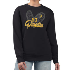 Pittsburgh Pirates G-III 4Her by Carl Banks Women's Leopard Heart Pullover Sweatshirt Near Me