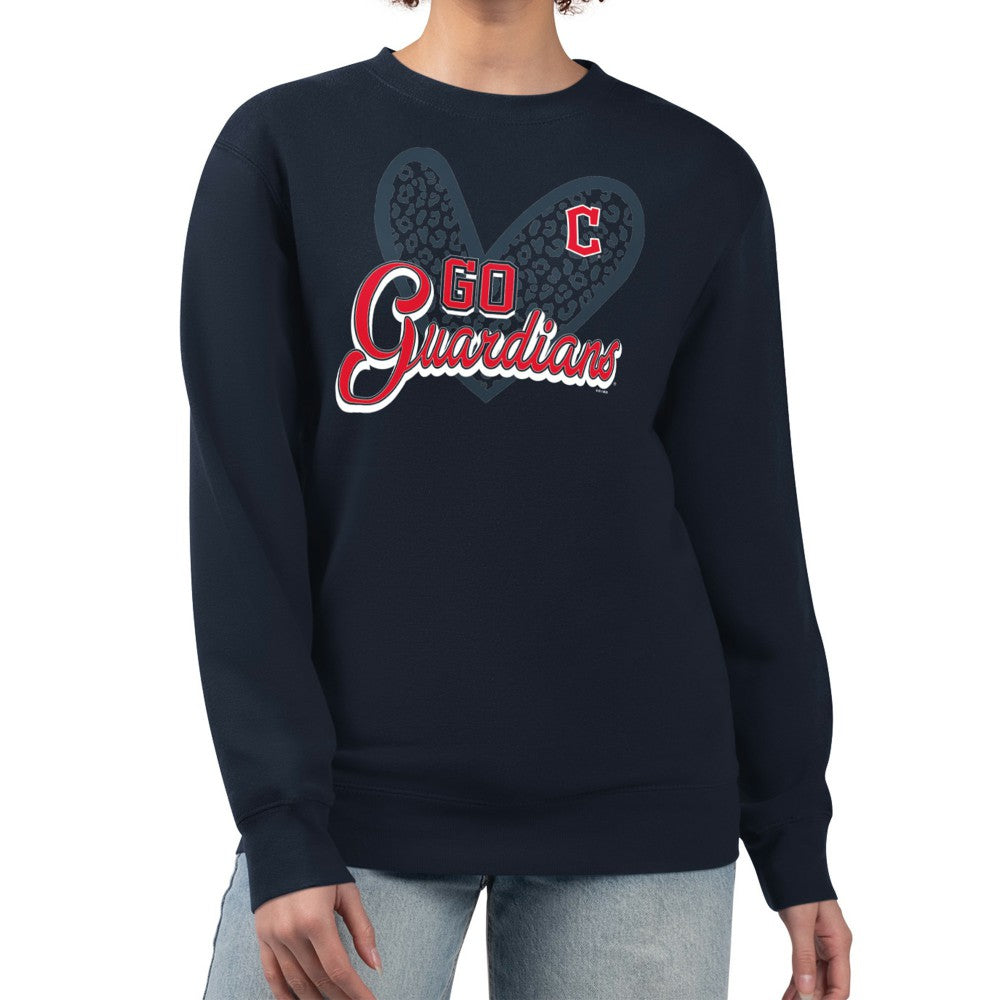 Cleveland Guardians G-III 4Her by Carl Banks Women's Leopard Heart Pullover Sweatshirt Near Me