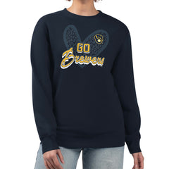 Milwaukee Brewers G-III 4Her by Carl Banks Women's Leopard Heart Pullover Sweatshirt Near Me