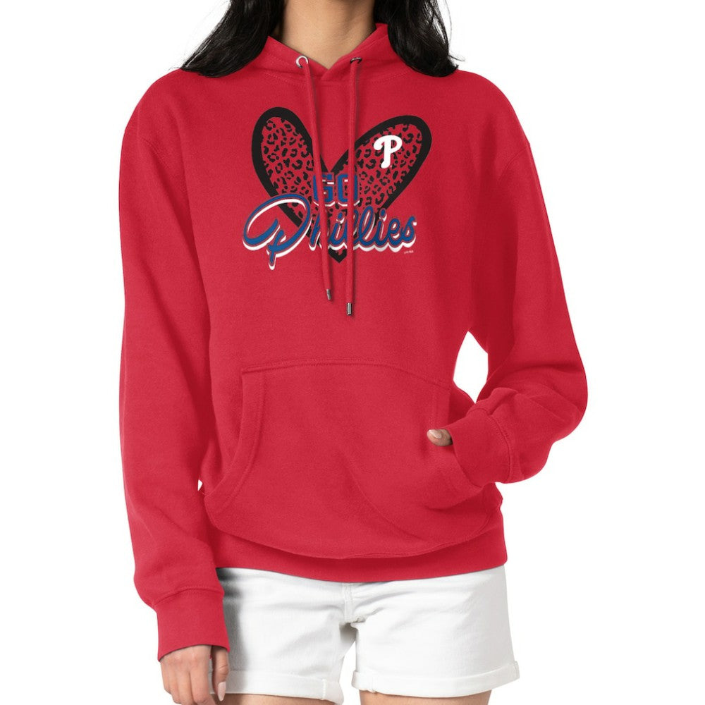 Philadelphia Phillies G-III 4Her by Carl Banks Women's Leopard Heart Pullover Hoodie Online