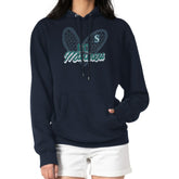 Seattle Mariners G-III 4Her by Carl Banks Women's Leopard Heart Pullover Hoodie Outlet