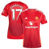 Adidas - Alejandro Garnacho Manchester United Women's 2024/25 Home Replica Player Jersey - Red