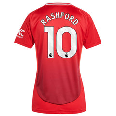 Adidas - Marcus Rashford Manchester United Women's 2024/25 Home Replica Player Jersey - Red