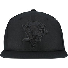 Pittsburgh Penguins Mitchell & Ness Soul Strike Pearl Tonal Snapback Hat - Black | NHL Lifestyle