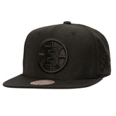 Boston Bruins Mitchell & Ness Soul Strike Pearl Tonal Snapback Hat - Black | NHL discount