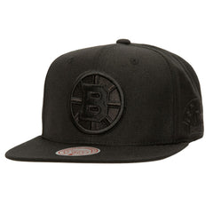 Boston Bruins Mitchell & Ness Soul Strike Pearl Tonal Snapback Hat - Black | NHL discount